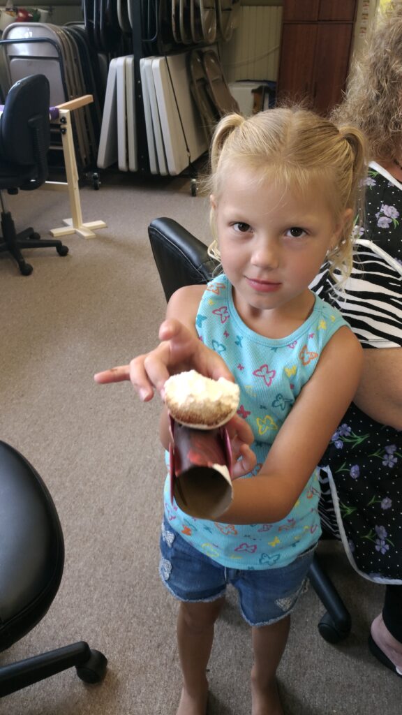 cupcake with little girl